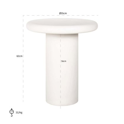 End Table Bloomstone White by Richmond Interiors