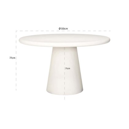 Dining Table Bloomstone White 130cm by Richmond Interiors Dining Table Bloomstone White 130cm by Richmond Interiors