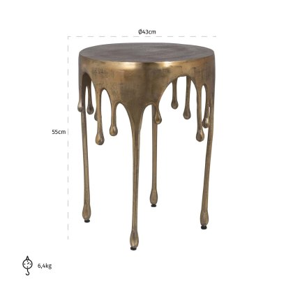 End Table Carly Brushed Gold by Richmond Interiors
