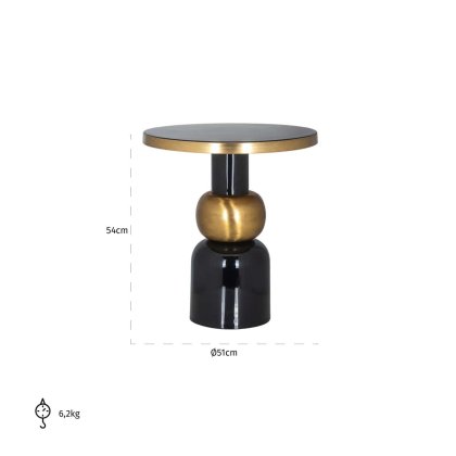 End Table Mose Black 51cm by Richmond Interiors End Table Mose Black 51cm by Richmond Interiors