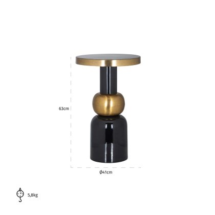 End Table Mose Black 41cm by Richmond Interiors End Table Mose Black 41cm by Richmond Interiors