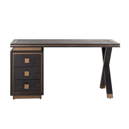 Desk Hunter Black Rustic by Richmond Interiors Desk Hunter Black Rustic by Richmond Interiors