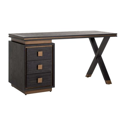 Desk Hunter Black Rustic by Richmond Interiors Desk Hunter Black Rustic by Richmond Interiors