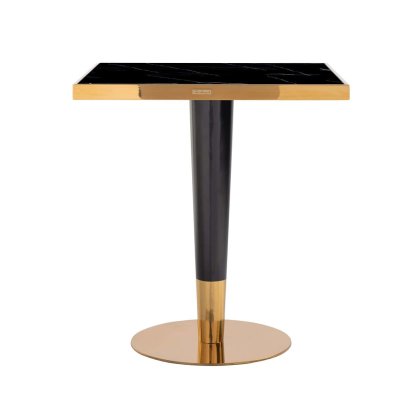 Can Roca 70 x 70cm Bistro Table (Black/Gold) by Richmond Interiors