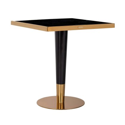 Can Roca 70 x 70cm Bistro Table (Black/Gold) by Richmond Interiors