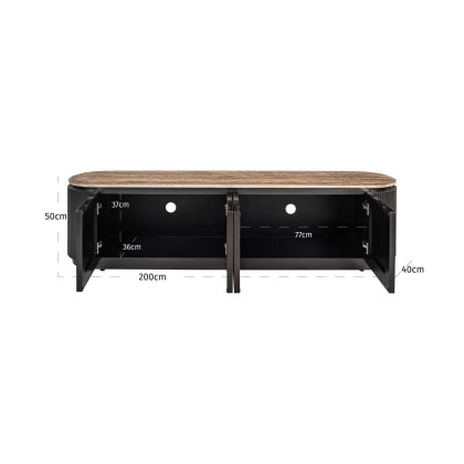 TV Cabinet Russo Ash Brown 4 Door by Richmond Interiors