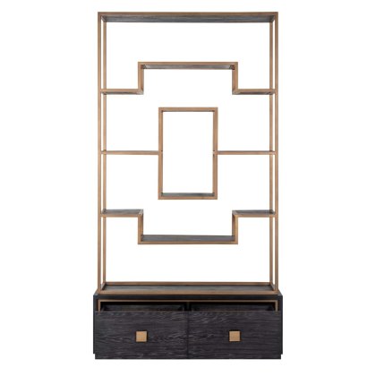 Display Cabinet Hunter Black Rustic by Richmond Interiors