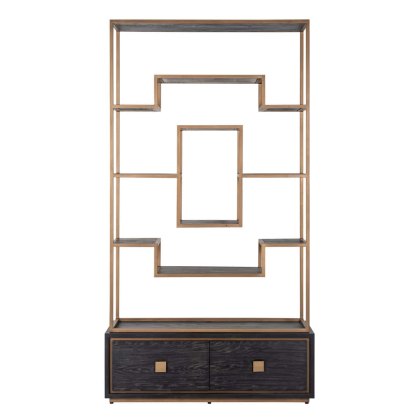 Display Cabinet Hunter Black Rustic by Richmond Interiors
