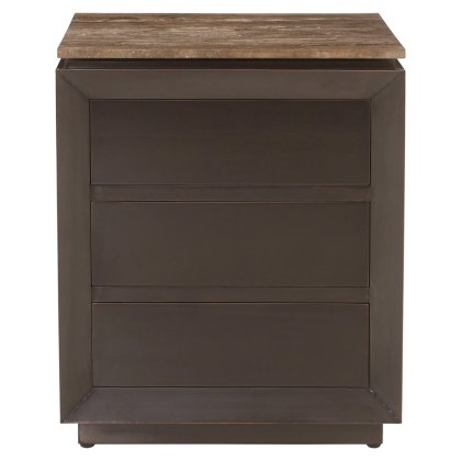 Nightstand Russo Ash Brown 3 Drawer by Richmond Interiors