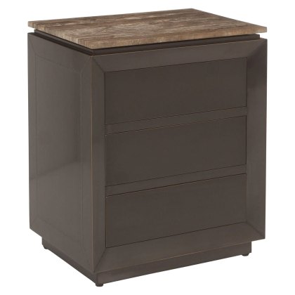 Nightstand Russo Ash Brown 3 Drawer by Richmond Interiors