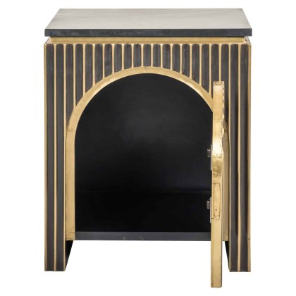 Nightstand Les Arcs Brushed Gold by Richmond Interiors