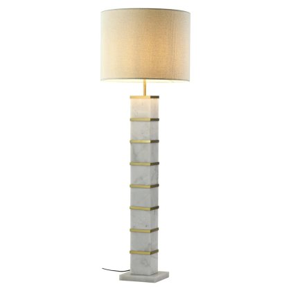 Floor Lamp Celinae White including Lampshade by Richmond Interiors