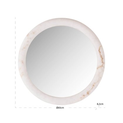 Wall Lamp Oravelle White Mirror 80cm by Richmond Interiors