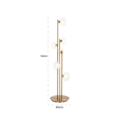 Floor Lamp Luva Brushed Gold by Richmond Interiors