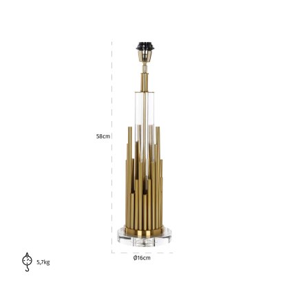 Table Lamp Dex Brushed Gold by Richmond Interiors
