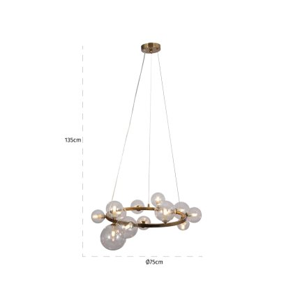 Chandelier Yosie Brushed Gold by Richmond Interiors