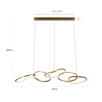 Chandelier Flyn Brushed Gold by Richmond Interiors