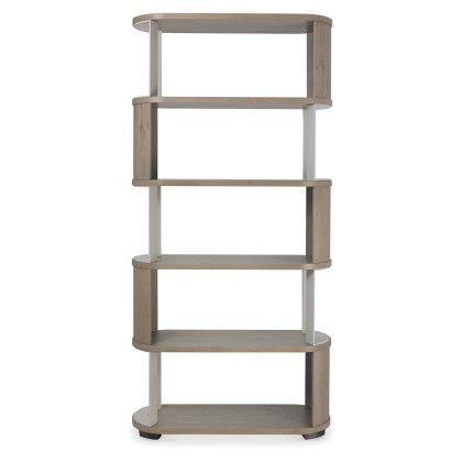 Duo Grey Oiled Oak Open Display Unit by Bentley Designs