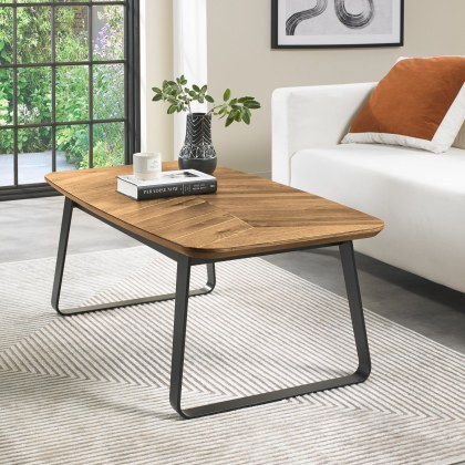 Emerson Rustic Oak and Peppercorn Rectangular Coffee Table by Bentley Designs Emerson Rustic Oak and Peppercorn Rectangular Coffee Table by Bentley Designs