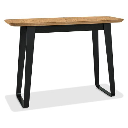 Emerson Rustic Oak and Peppercorn Console Table by Bentley Designs Emerson Rustic Oak and Peppercorn Console Table by Bentley Designs