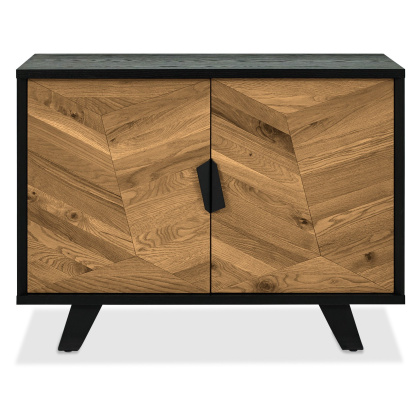 Emerson Rustic Oak and Peppercorn Narrow Sideboard by Bentley Designs