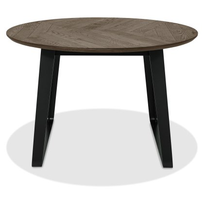 Emerson Weathered Oak and Peppercorn 4 Seater Circular Dining Table by Bentley Designs Emerson Weathered Oak and Peppercorn 4 Seater Circular Dining Table by Bentley Designs