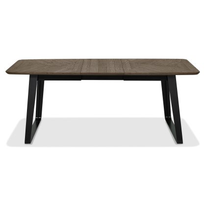 Emerson Weathered Oak and Peppercorn 4-6 Seater Extending Dining Table by Bentley Designs