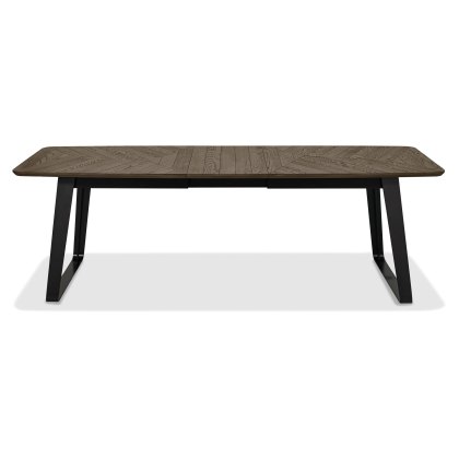 Emerson Weathered Oak and Peppercorn 6-8 Seater Extending Dining Table by Bentley Designs