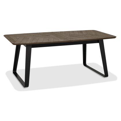 Emerson Weathered Oak and Peppercorn 6-8 Seater Extending Dining Table by Bentley Designs