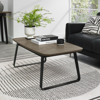 Emerson Weathered Oak and Peppercorn Rectangular Coffee Table by Bentley Designs Emerson Weathered Oak and Peppercorn Rectangular Coffee Table by Bentley Designs