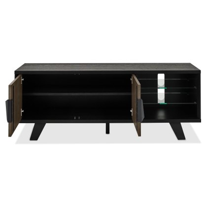 Emerson Weathered Oak and Peppercorn Media Unit by Bentley Designs