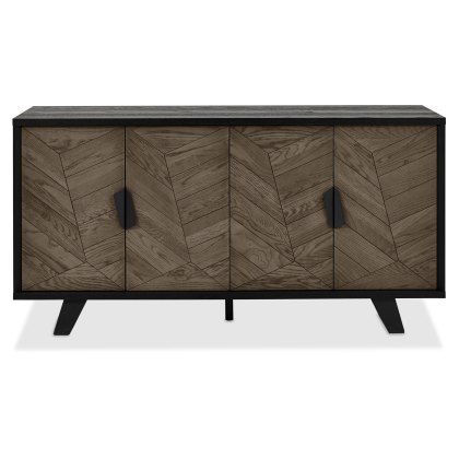Emerson Weathered Oak and Peppercorn Wide Sideboard by Bentley Designs