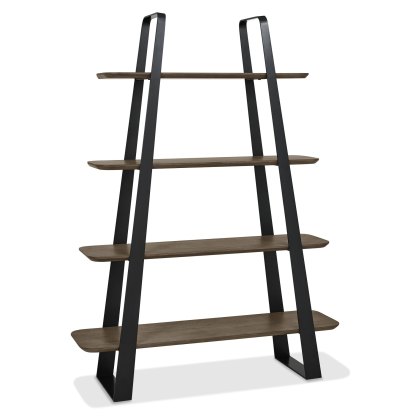 Emerson Weathered Oak and Peppercorn Open Display Unit by Bentley Designs