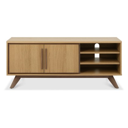 Kristen Oak and Light Weathered Oak Media Unit by Bentley Designs