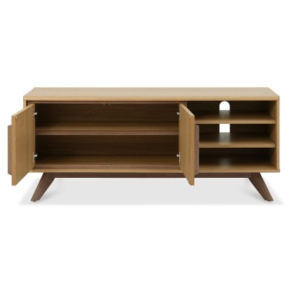 Kristen Oak and Light Weathered Oak Media Unit by Bentley Designs
