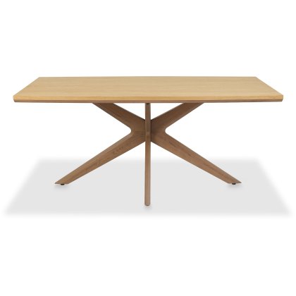 Kristen Oak and Light Weathered Oak 6 Seater Dining Table by Bentley Designs Kristen Oak and Light Weathered Oak 6 Seater Dining Table by Bentley Designs