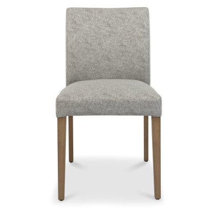 Kristen Oak and Light Weathered Oak Upholstered Dining Chairs - Grey Fabric (Pair)
