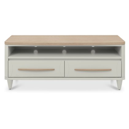 Larsen Scandi Oak and Soft Grey Media Unit by Bentley Designs