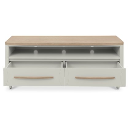 Larsen Scandi Oak and Soft Grey Media Unit by Bentley Designs