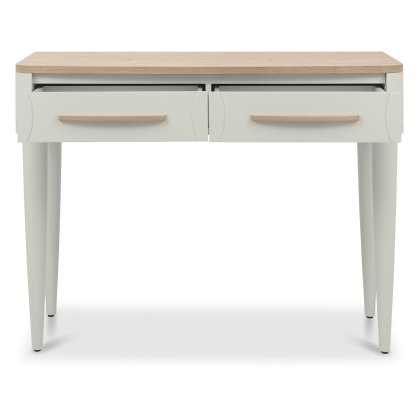 Larsen Scandi Oak and Soft Grey Console Table with Drawer by Bentley Designs