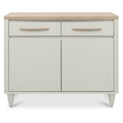 Larsen Scandi Oak and Soft Grey Narrow Sideboard by Bentley Designs