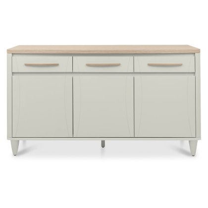 Larsen Scandi Oak and Soft Grey Wide Sideboard by Bentley Designs