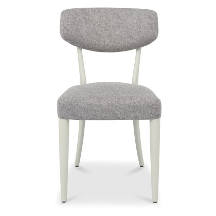 Larsen Soft Grey Upholstered Dining Chairs - Grey Fabric (Pair) by Bentley Designs