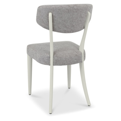 Larsen Soft Grey Upholstered Dining Chairs - Grey Fabric (Pair) by Bentley Designs
