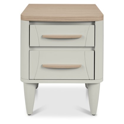 Larsen Scandi Oak and Soft Grey 2 Drawer Bedside Table by Bentley Designs Larsen Scandi Oak and Soft Grey 2 Drawer Bedside Table by Bentley Designs