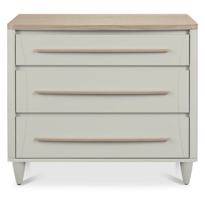 Larsen Scandi Oak and Soft Grey 3 Drawer Chest by Bentley Designs Larsen Scandi Oak and Soft Grey 3 Drawer Chest by Bentley Designs
