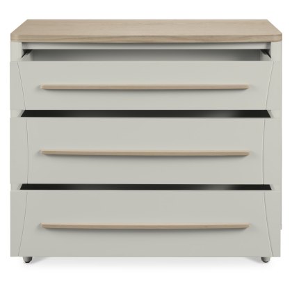 Larsen Scandi Oak and Soft Grey 3 Drawer Chest by Bentley Designs Larsen Scandi Oak and Soft Grey 3 Drawer Chest by Bentley Designs