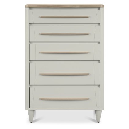 Larsen Scandi Oak and Soft Grey 5 Drawer Chest by Bentley Designs Larsen Scandi Oak and Soft Grey 5 Drawer Chest by Bentley Designs