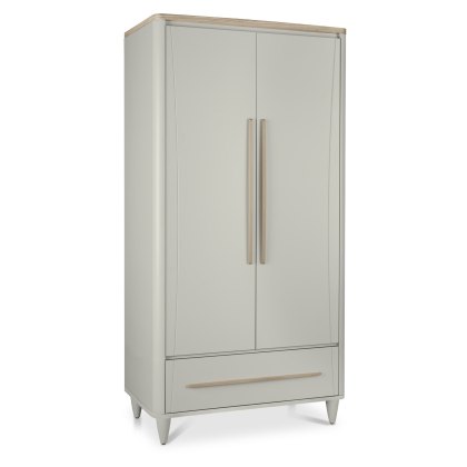 Larsen Scandi Oak and Soft Grey Double Wardrobe by Bentley Designs Larsen Scandi Oak and Soft Grey Double Wardrobe by Bentley Designs