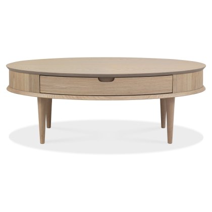Dansk Scandi Oak Coffee Table with Drawer by Bentley Designs Dansk Scandi Oak Coffee Table with Drawer by Bentley Designs